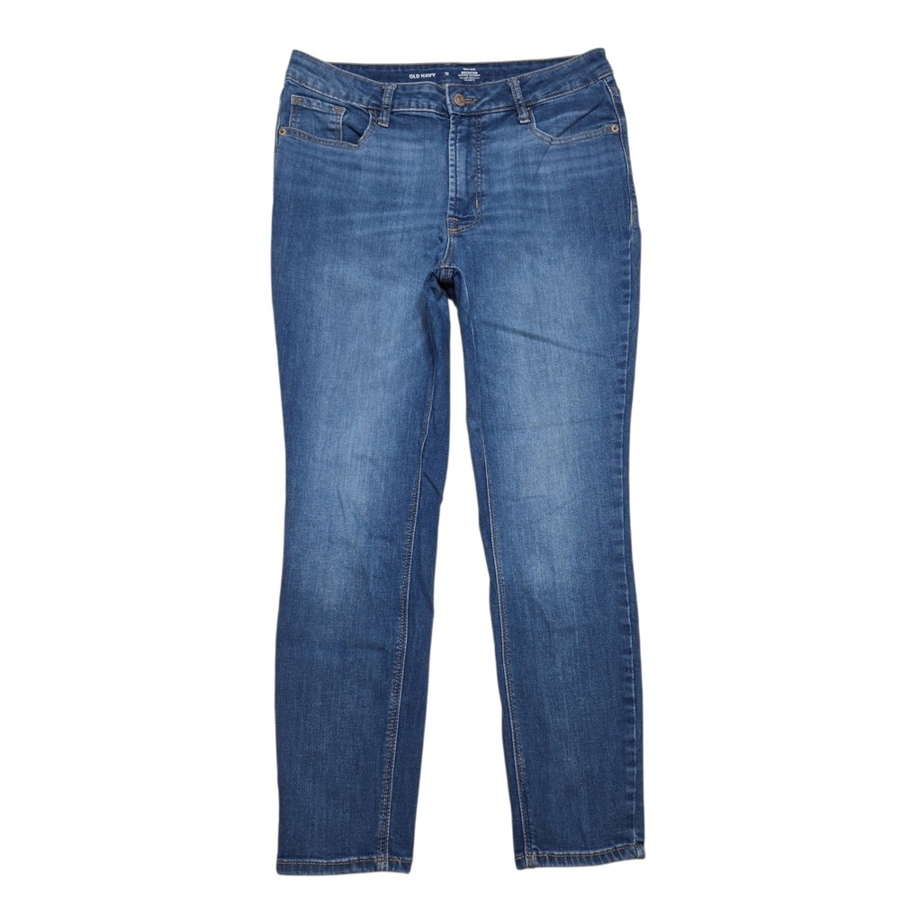Old Navy Rockstar Jeans Womens 12 Short Blue Super Skinny‎ High Rise Denim